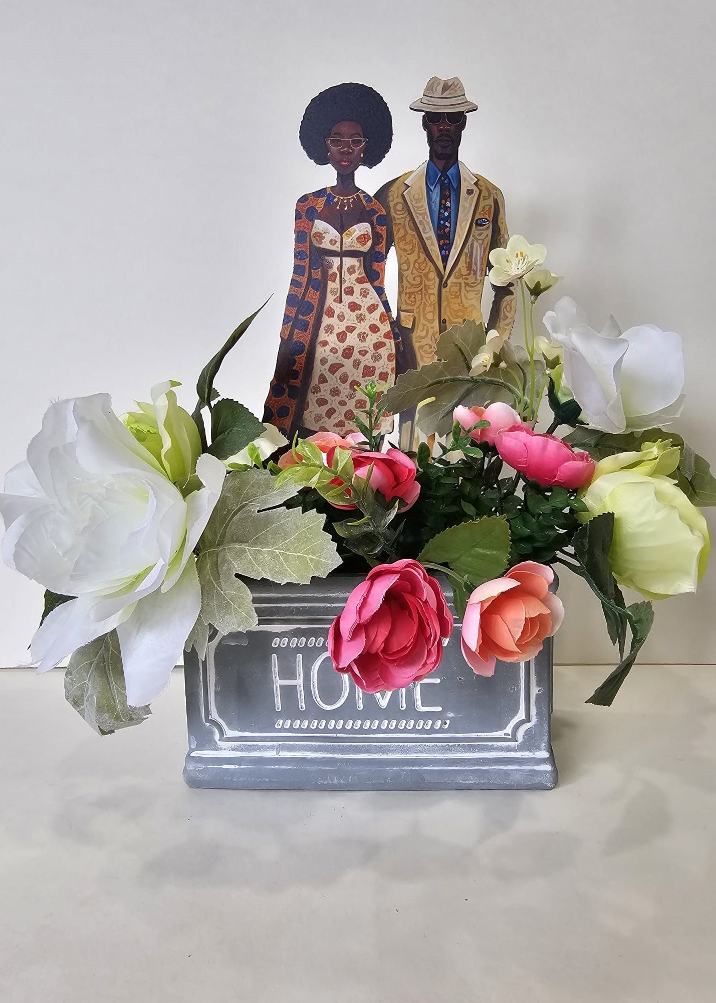 Garden Art For The Soul Small Planter (Steppin Out shown) Black Art