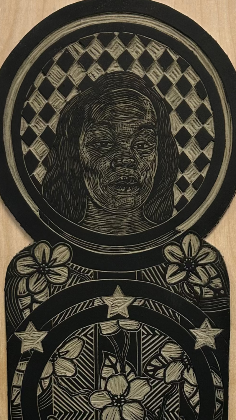 Phillips, Derrick, (Prayers For Breonna - Linocut Block)