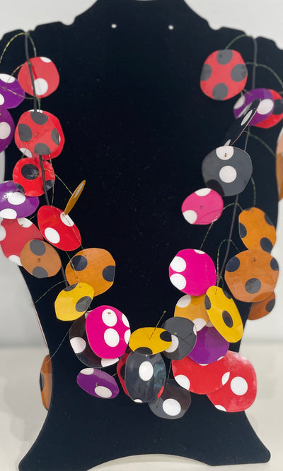 Kinetic Necklace, Multicolor Dots Dots by Takara