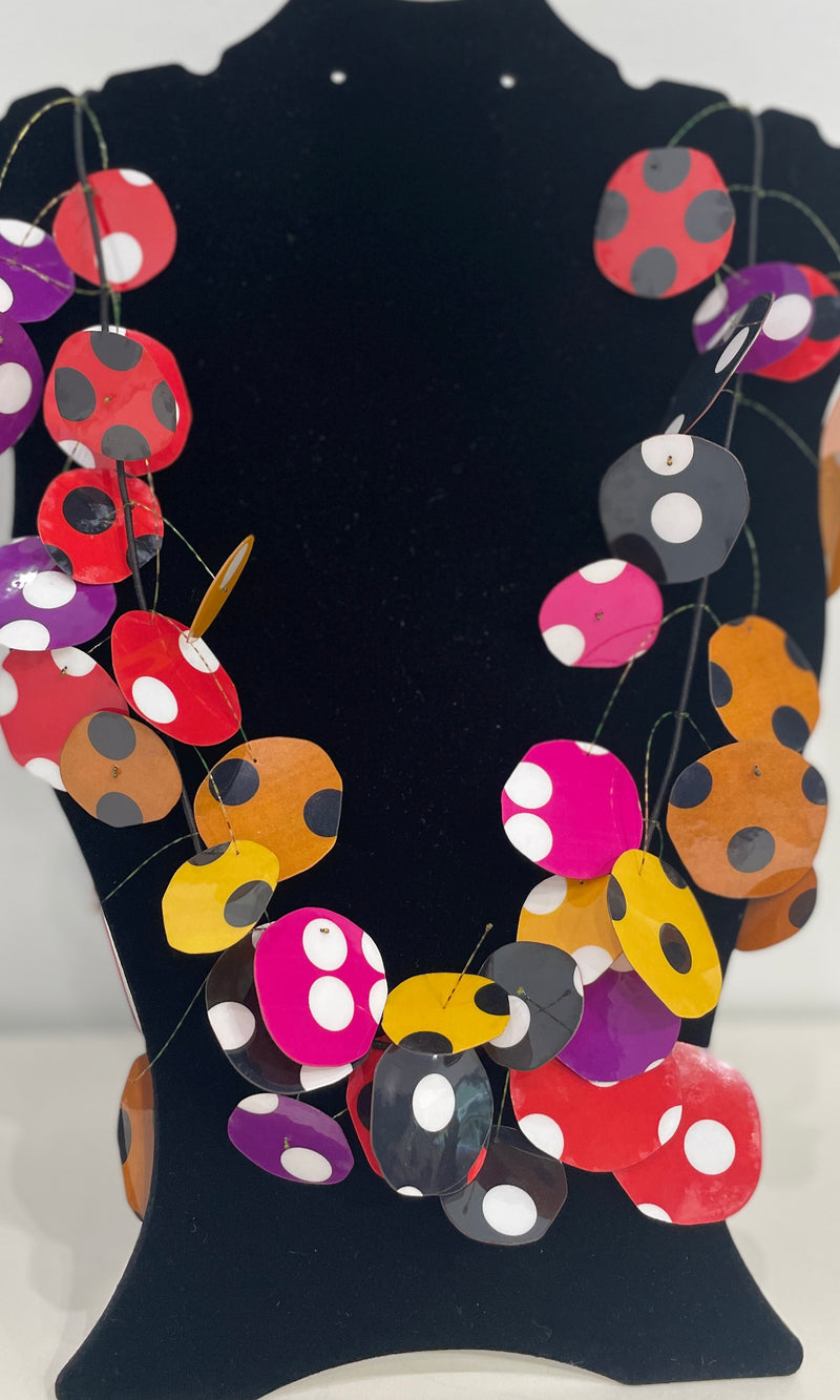 Kinetic Necklace, Multicolor Dots Dots by Takara