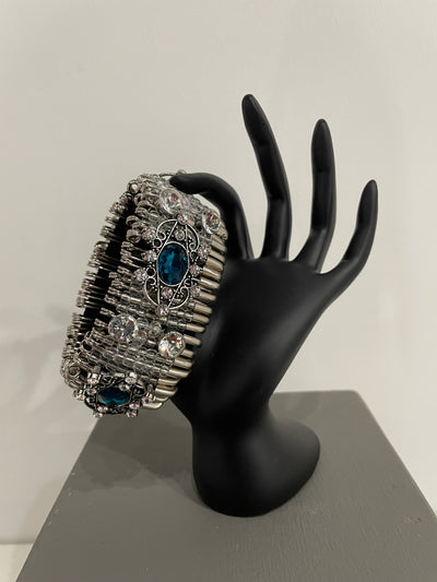 Safety Pin Bracelets by K. Joy Peters (Blue Jewels)