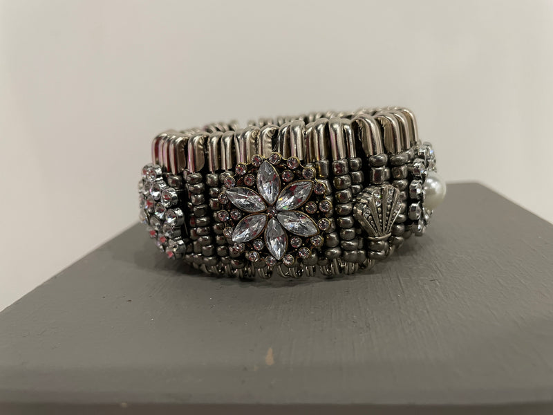 Safety Pin Bracelets by K. Joy Peters (Floral)