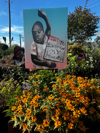 Political Yard Sign, "There's A Leader In Me" by Najee Dorsey