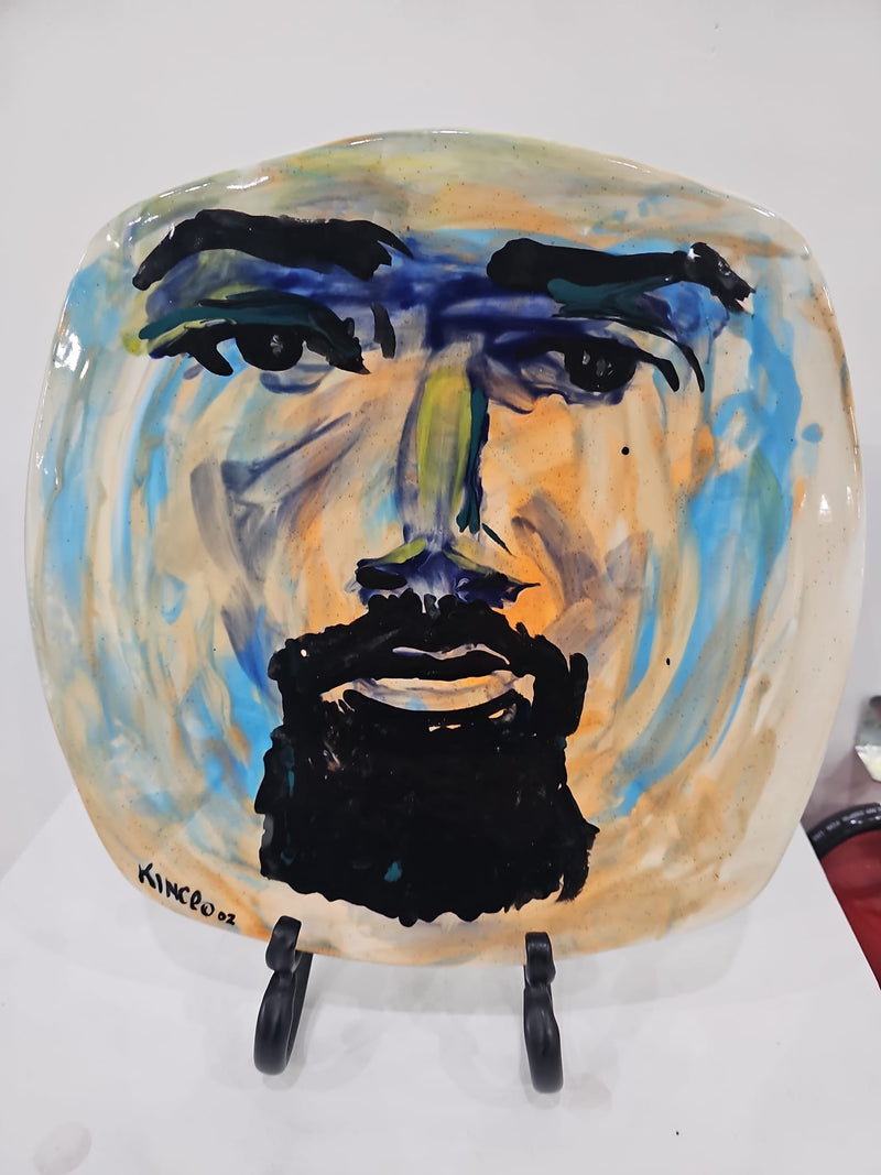 Kince, Elvin Elias Lee, (Untitled, Portrait Cermaic Plate)