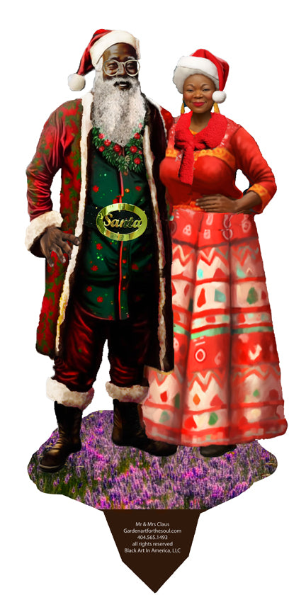 Garden Art - Santa & Mrs Claus