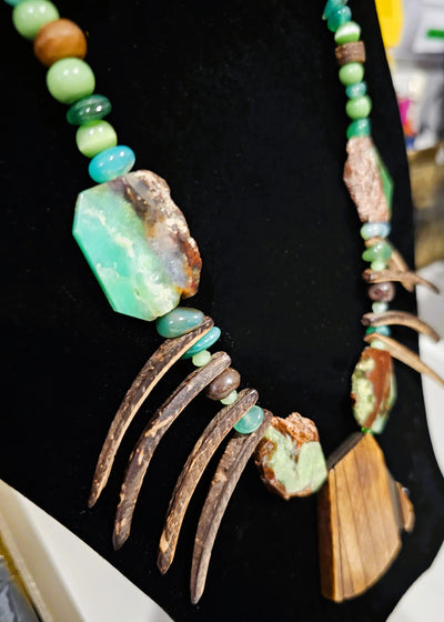 Natural Stone (Chrysoprase) Chocolate Mint Necklace by Tonnie's Chest