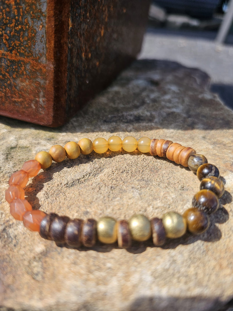 Natural Stone Beaded Bracelet (tiger&