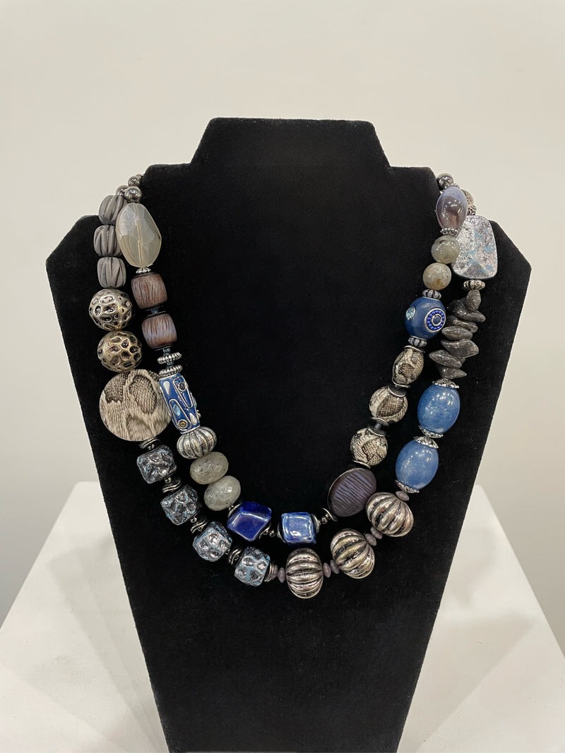 Double Strand Beaded Necklace