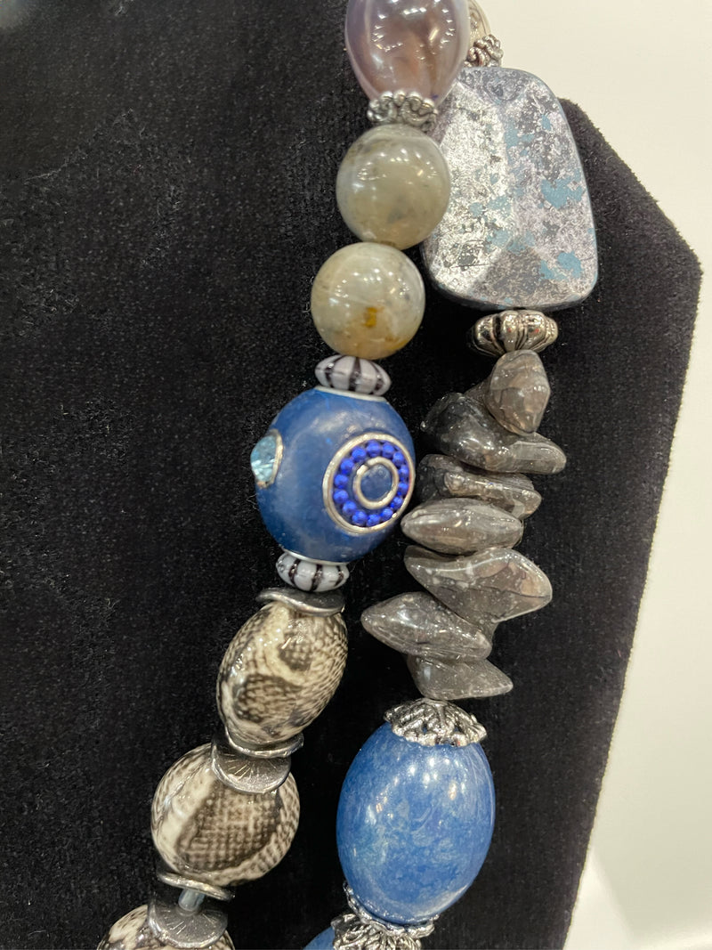 Double Strand Beaded Necklace