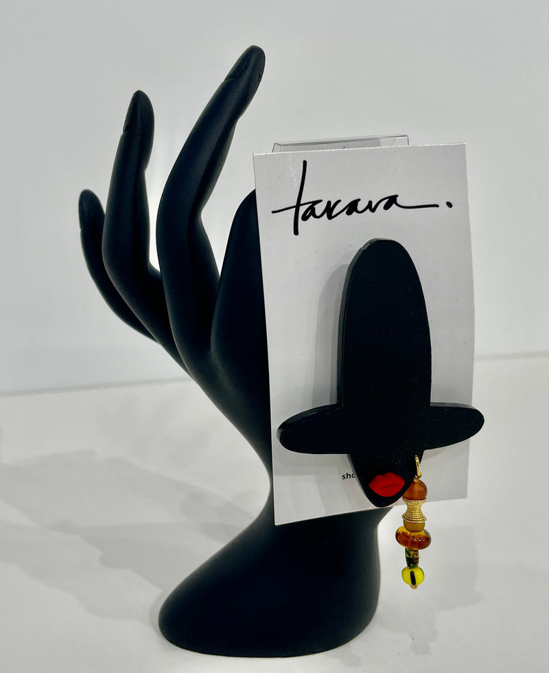 Badu Brooch by Takara (Red and Black)