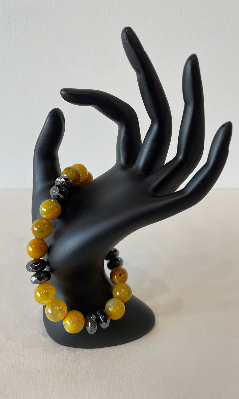 Beaded Bracelet: Fire Agate by Wynter Bell
