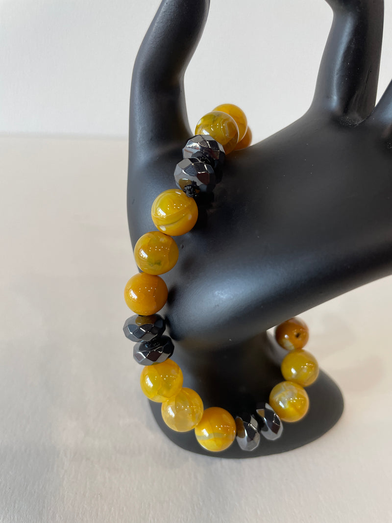 Beaded Bracelet: Fire Agate by Wynter Bell