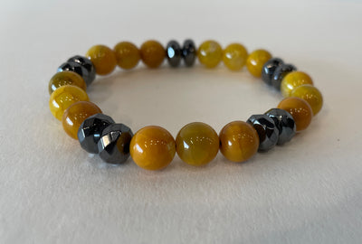 Beaded Bracelet: Fire Agate by Wynter Bell