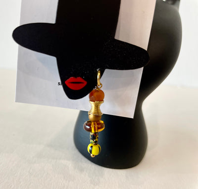 Badu Brooch by Takara (Red and Black)